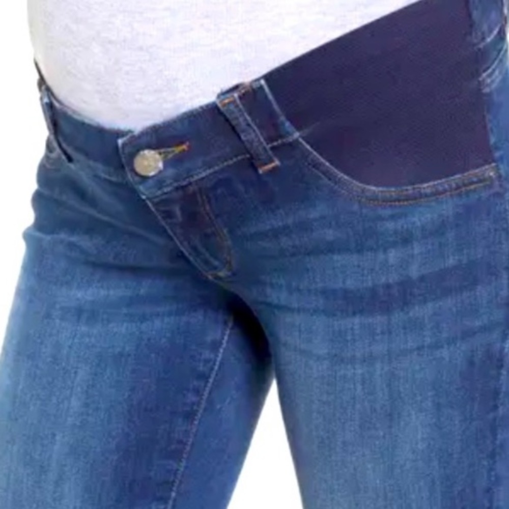 SIZE 30 DL1961 MATERNITY SIDE PANEL UNDER BELLY DISTRESSED SKINNY DESIGNER JEANS
